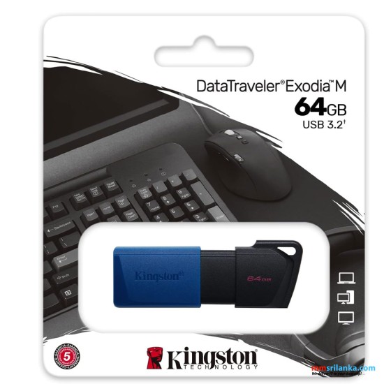 KINGSTON 64GB EXODIA M USB FLASH DRIVE, USB 3.2 PEN DRIVE/ FLASH DRIVE (5Y)